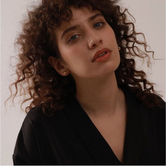 New 18K Gold Silver Twisted Stud Earrings - Picture 9 of 17